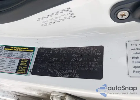 2014 Kia Cadenza Premium из США, поврежденный, VIN KNALN4D77E5129633